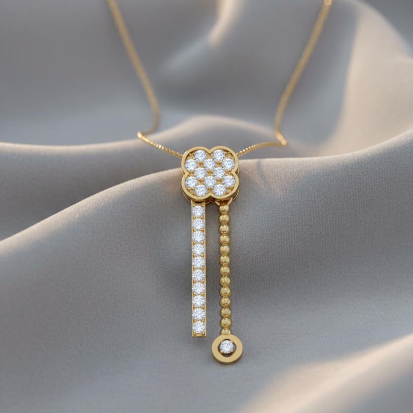 Four-Leaf Drop With Chain
