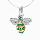 Two-Tone With Emerald Stone Bee
