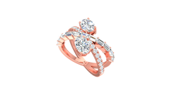 Toi Et Moi Oval Criss Cross Bypass Ring