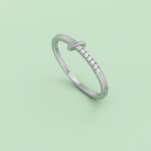 Load image into Gallery viewer, Minimalist T-Silhouette Seven-Diamond Linear Brilliant Encrusted Geometric