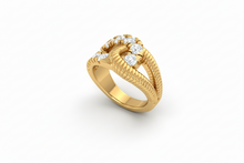 Load image into Gallery viewer, Majestic Rope-Motif X-Crossover Thirteen-Diamond Oversized