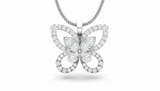 Butterfly Wing Diamond Cluster Dangle