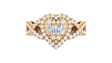 Load image into Gallery viewer, Baguette Cluster Heart