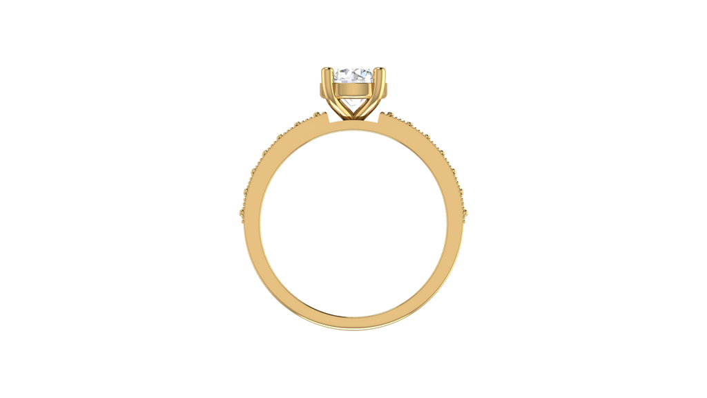 1.00 Cart Center With Side Stone Diamond