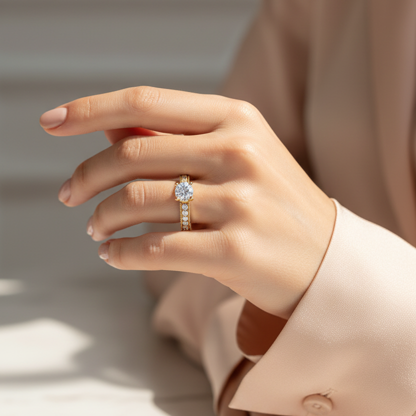 1.00 cttw Center With Side Stone Diamond