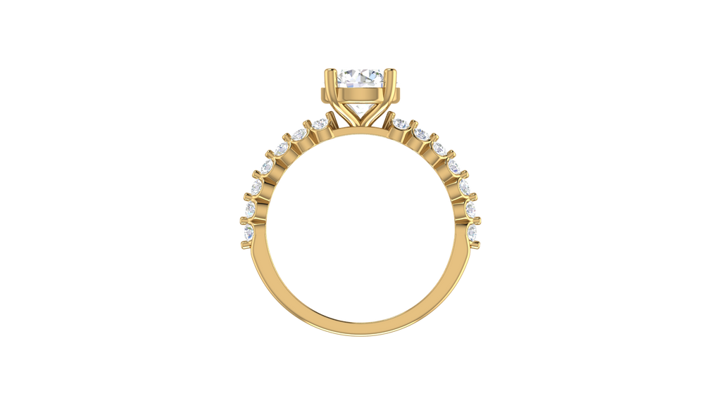 1.50 Cart Center With Side Stone Diamond