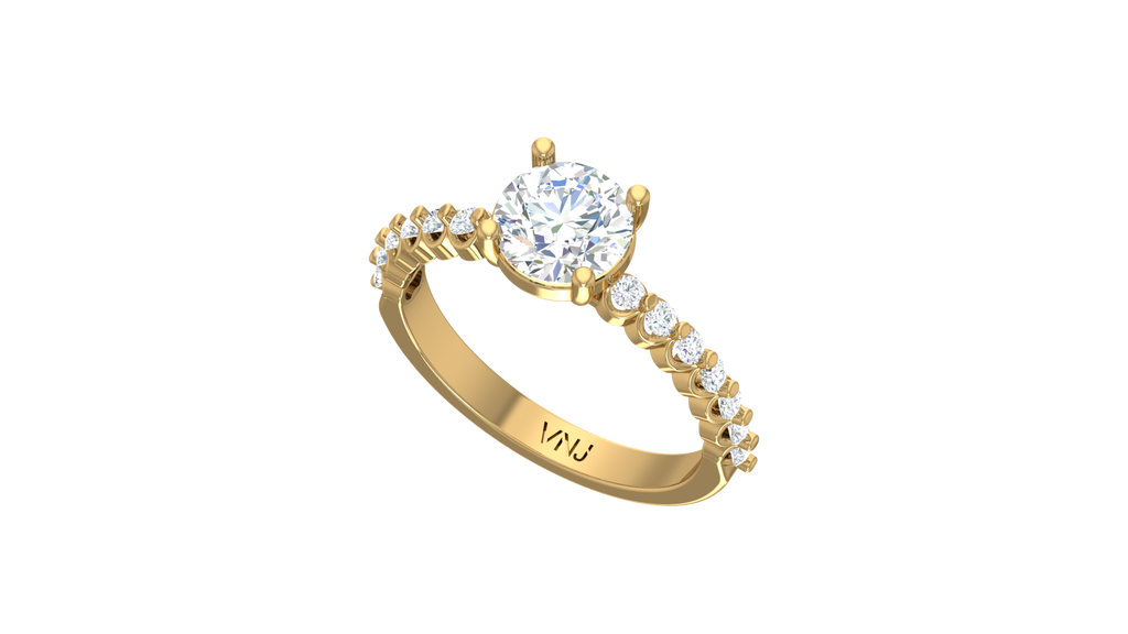 1.50 Cart Center With Side Stone Diamond