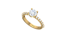 Load image into Gallery viewer, 1.50 Cart Center With Side Stone Diamond