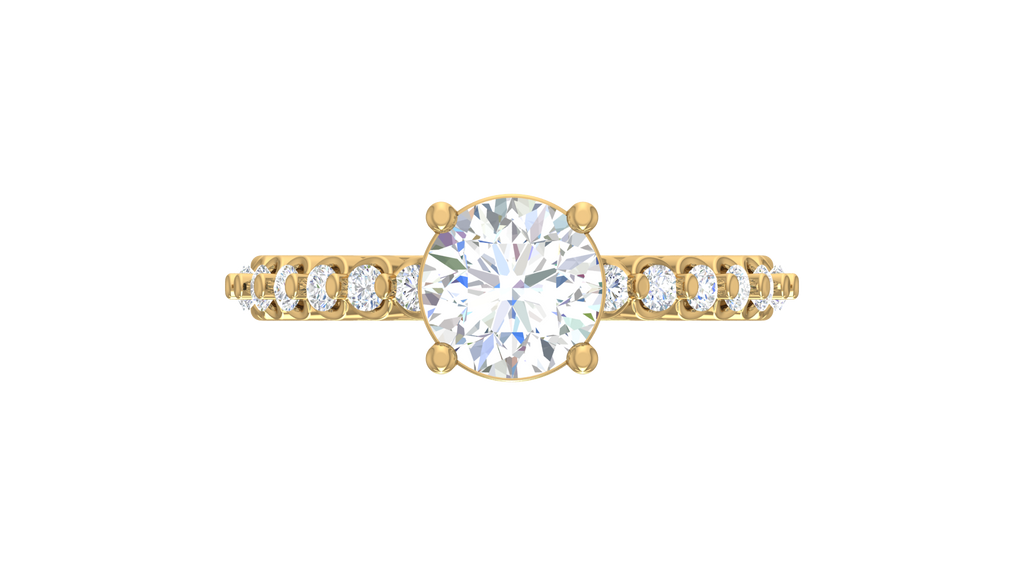1.50 Cart Center With Side Stone Diamond