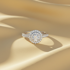 Double Halo Layered Diamond Radiance