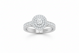Double Halo Layered Diamond Radiance
