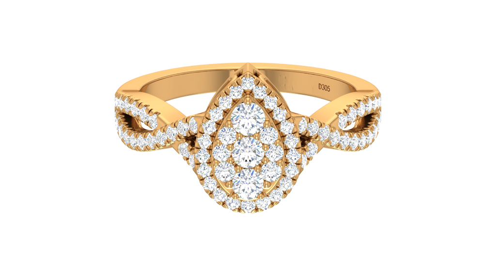 Pear-Shaped Teardrop Halo
