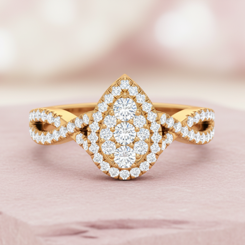 Pear-Shaped Teardrop Halo