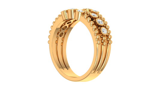 Milgrain Bezel Scatter Wide Band