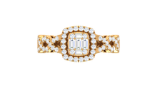 Load image into Gallery viewer, Baguette Cluster Double Halo