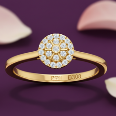 Dainty Floral Bloom Halo Cluster Diamond