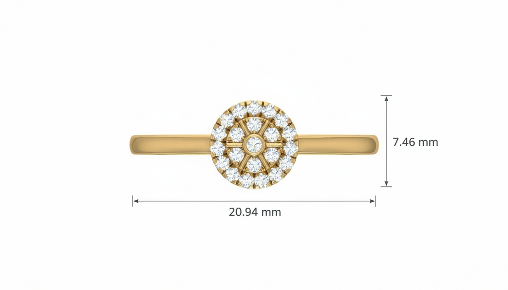 Dainty Floral Bloom Halo Cluster Diamond