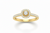 Resplendent Full Halo Diamond Encrusted Solitaire Bridal