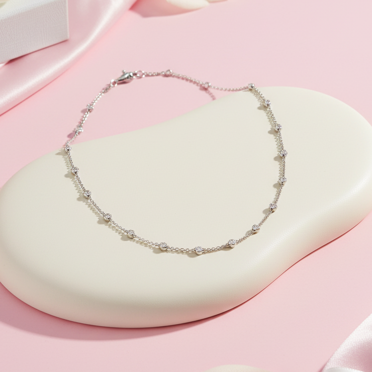 Dainty Diamonds-by-the-Yard Necklace