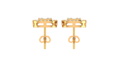 Cushion Halo Baguette Cluster Studs