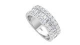 Round And Baguette Tiered Ladder Diamond