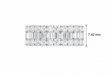 Load image into Gallery viewer, Round And Baguette Tiered Ladder Diamond
