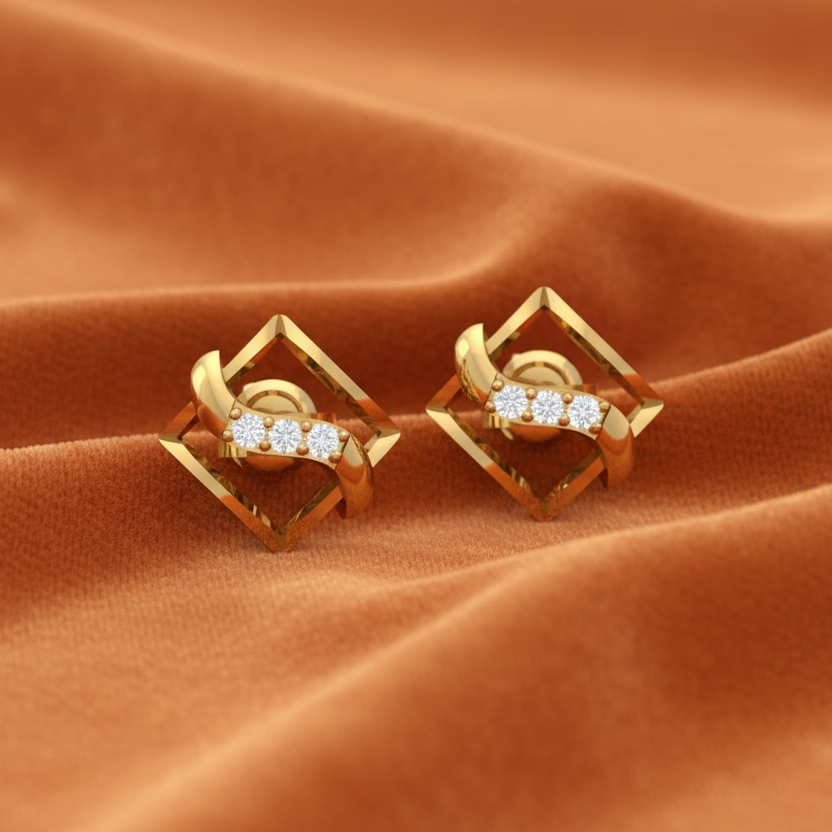 Wavy Square Certified Diamond
