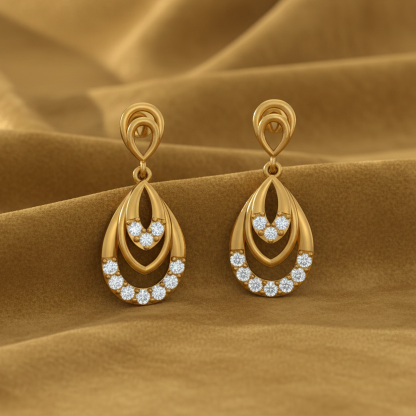 Sophisticated Delicate Drop Natural Diamond
