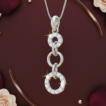 Load image into Gallery viewer, Double Loop Interlocking Diamond Dangle