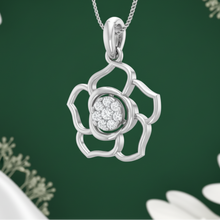 Load image into Gallery viewer, Organic Leaf Silhouette Diamond Dangle