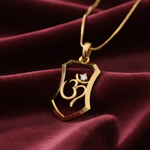 Load image into Gallery viewer, Masculine Shield Om Diamond Accent
