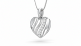 Flowing Heart Diamond Accent Dangle