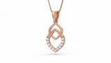 Twin Linked Diamond Sparkle Drop