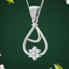 Load image into Gallery viewer, Floral Teardrop Diamond Accent Drop