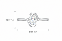Fancy Oval One Stone Lab Grown Diamond