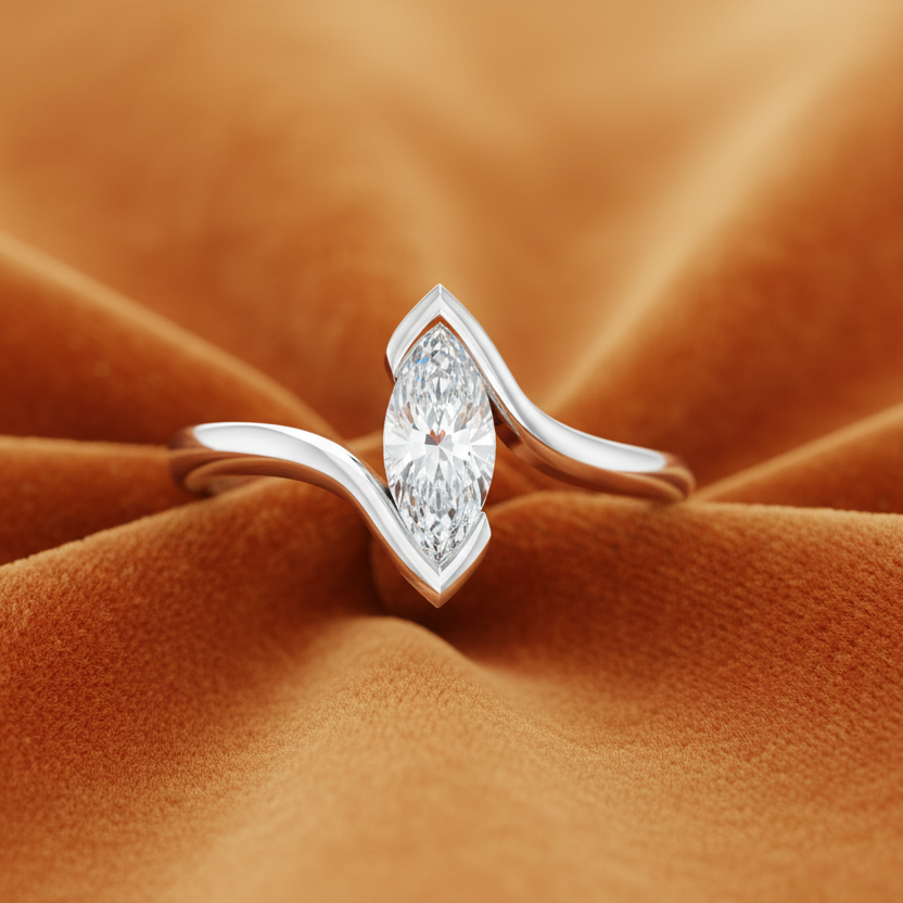 Fancy Marquise One Stone Lab Grown Diamond