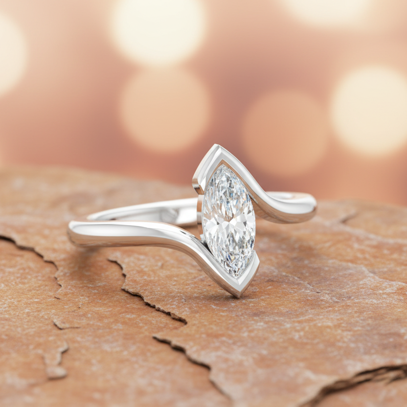 Fancy Marquise One Stone Lab Grown Diamond
