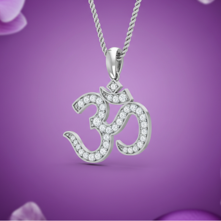 Devotional Om Symbol Diamond Sparkle Drop