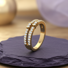 Load image into Gallery viewer, Sweeping Intertwining Dual-Shank Crossover Diamond