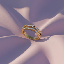 Load image into Gallery viewer, Sweeping Intertwining Dual-Shank Crossover Diamond