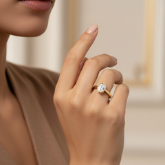 Oval With Round Diamond