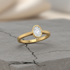 Oval With Round Diamond