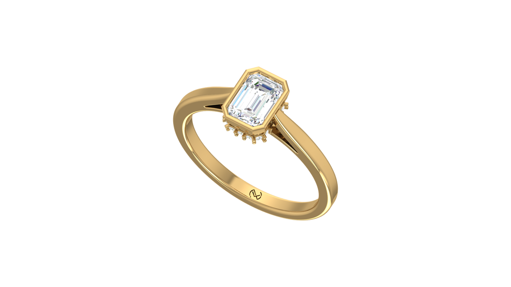Emerald With Round Diamond