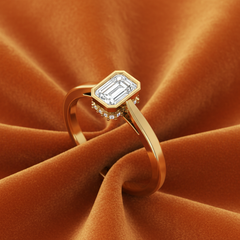 Emerald With Round Diamond
