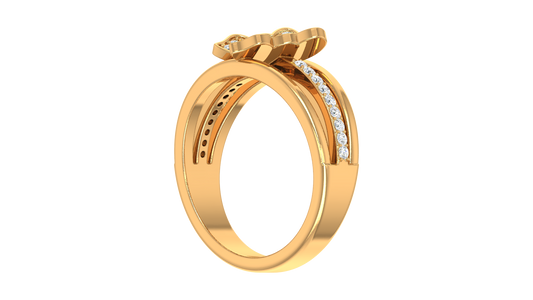 Pavé Butterfly Marquise Split Shank Ring