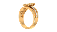 Pavé Butterfly Marquise Split Shank Ring