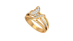 Pavé Butterfly Marquise Split Shank Ring