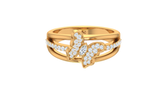 Pavé Butterfly Marquise Split Shank Ring