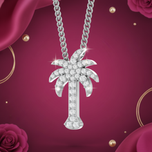Load image into Gallery viewer, Dainty Gold &amp; Diamond Coconut Tree Necklace With Chain
