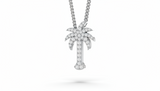 Dainty Gold & Diamond Coconut Tree Necklace With Chain